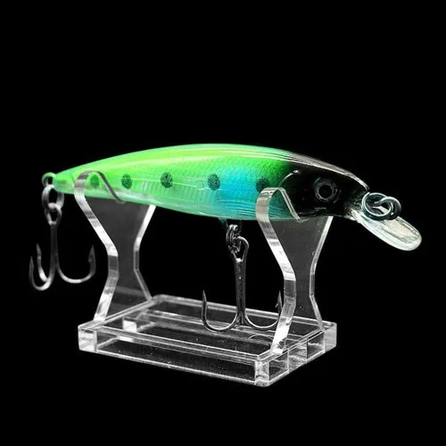 Soportes de exhibición de señuelos de pesca de acrílico, caballetes de señuelos transparentes más grandes para almacenamiento y decoración de cebos,