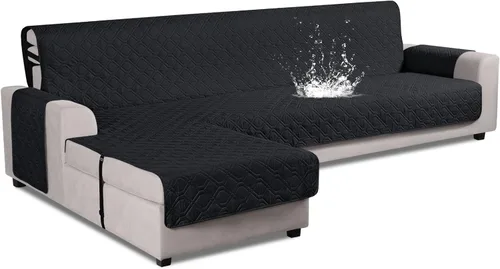 Miniatura 20 de VANSOFY Fundas de Sofá Seccional Mejoradas 100% Impermeables en Forma de L Funda Reversible para Chaise Lounge Funda Protectora de Sofá Seccional