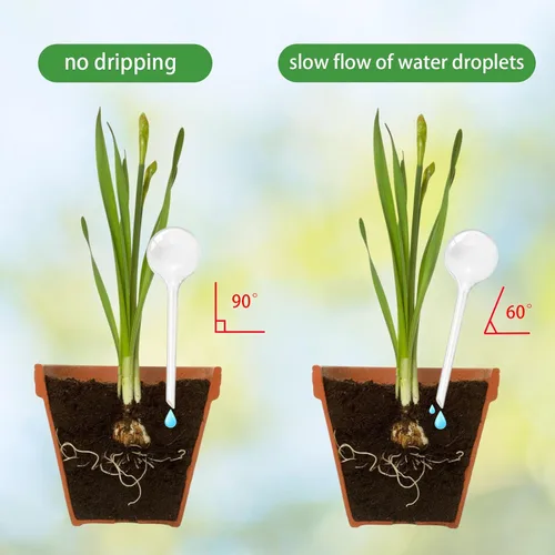 Miniatura 6 de Gddochn 12 piezas, globos de riego transparentes para plantas, bombillas de riego automático de plástico para jardín, globos de riego automático
