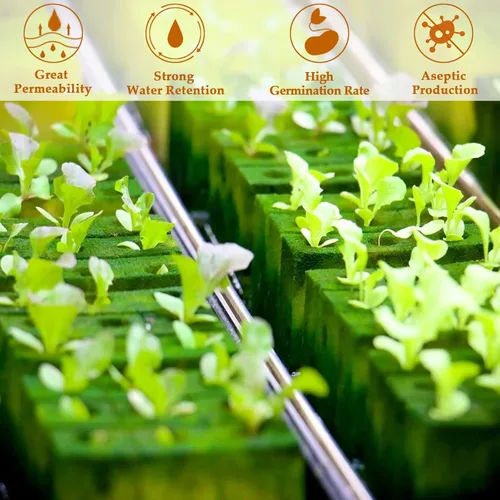 Miniatura 4 de Legigo Cubos de lana de roca de 1 pulgada para hidroponía, cubos de cultivo para plantación de lana de roca para torre hidropónica, jardín, plantas