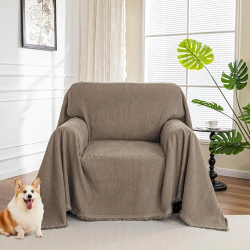 Miniatura 43 de MYSKY HOME Fundas para sillón, funda para silla reclinable, color beige, fundas de sofá para sofá modular en forma de L, fundas de sofá de gran