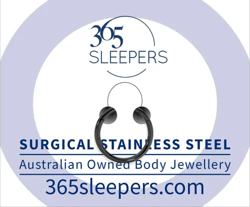 Miniatura 28 de 365 Sleepers - Piercing para el cuerpo de acero quirúrgico 316L, 20G, 18G, 16G, 14G, 12G, 10G, 8G, 6G, con sección abisagrado, se vende por unidad