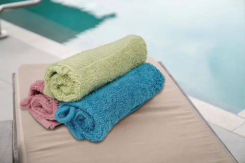 Miniatura 7 de ZUPERIA Manoplas de baño de alta calidad, paquete de 12 (6 x 9 pulgadas), 100% algodón, estilo europeo, con lazo, paños de baño súper suaves