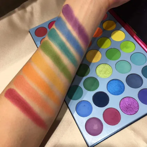 Miniatura 8 de BestLand Paleta de sombras de ojos arcoíris de 39 colores, maquillaje profesional, paletas de sombras de ojos metalizadas mate, polvo ultra