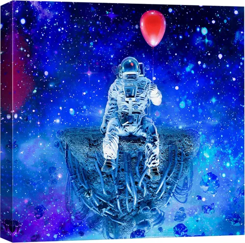 Miniatura 21 de Lienzo decorativo con diseño de un hermoso paisaje, para la decoración del hogar, The Cosmic Cloud, 12" x 12