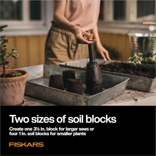 Miniatura 5 de Fiskars Molde para hacer bloques de tierra 340120-1001, color negro