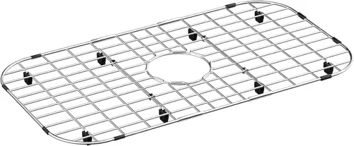 Miniatura 9 de Protector de rejilla de fregadero Rejilla inferior de acero inoxidable para fregadero de cocina Rejilla de fregadero con drenaje central Protector