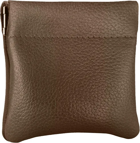 Miniatura 35 de Monedero clásico a presión, de cuero, para hombre de Nabobb, negro