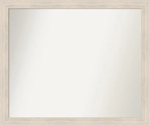 Miniatura 262 de Amanti Art Espejo de baño blanco para sobre el fregadero, 30 x 35 pulgadas, espejo de tocador rectangular estrecho de Eva de oro blanco, marco