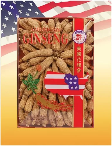 Miniatura 8 de Hsu's SKU 0130-4 Caja de raíces de ginseng americano de Wisconsin medio corto extra grande de 4 onzas para té, sopa y regalos, premium, sin OMG, sin