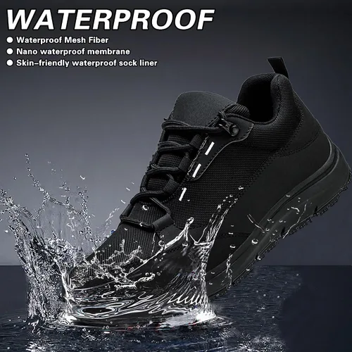 Miniatura 2 de Steel Toe Shoes for Men Women, Non-Slip Waterproof Work Safety Shoes, Indestructible Puncture-Proof Construction Industrial Shoes, Zapatos