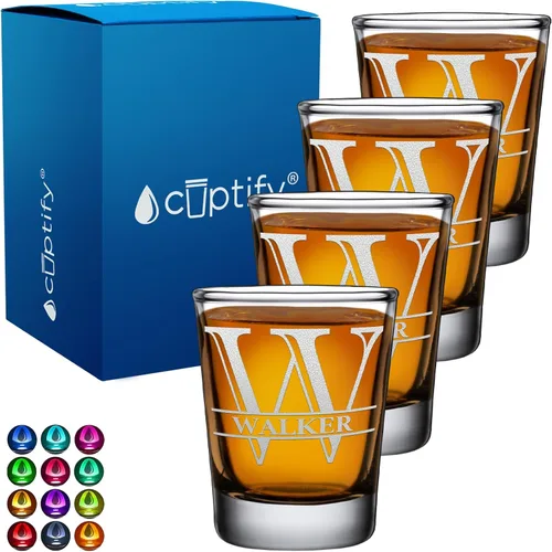 Miniatura 36 de Juego de 2 vasos de chupito personalizados para hombre, fondo azul, 2 onzas, grabados, regalo personalizado para cumpleaños, bodas, día del padre
