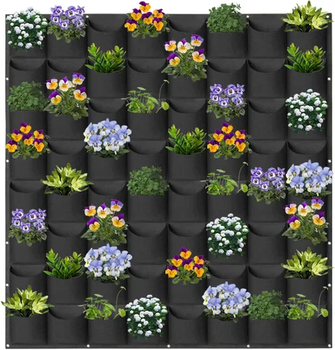 Miniatura 15 de Bolsas colgantes para macetas con 12 bolsillos, bolsas de cultivo verticales para colgar en la pared, macetas de jardín de hierbas para interiores