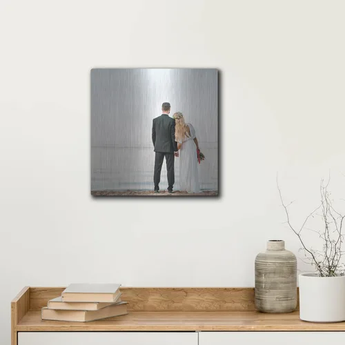 Miniatura 5 de Tu foto o imagen impresa en arte de pared de metal personalizado, 12 x 12 pulgadas