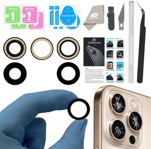 Miniatura 18 de Reemplazo de lente de vidrio de cámara para iPhone 11, GVKVGIH reemplazo de lente de vidrio de cámara trasera con adhesivo preinstalado, kit
