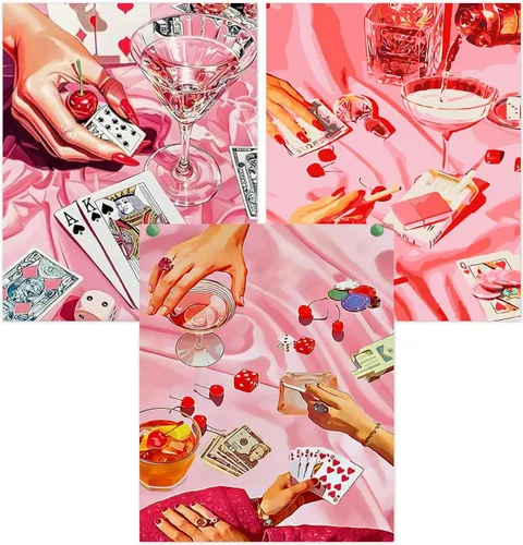 Miniatura 21 de KICHANG Kits de Pintura de Diamante Blanco Retro para Adultos, Arte de Diamante 5D, Kits de Arte de Diamante Redondos de Punto Completo