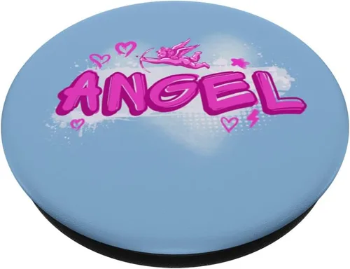 Miniatura 2 de Angel y2k Aesthetic 2000s Millennial Nostalgia Pink Graffiti PopSockets intercambiables PopGrip