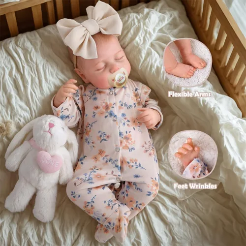 Miniatura 2 de BABESIDE Muñecas de bebé Reborn – Muñecas recién nacidas realistas de 20 pulgadas, bebé niña real con cuerpo de tela ponderada, juguete de regalo