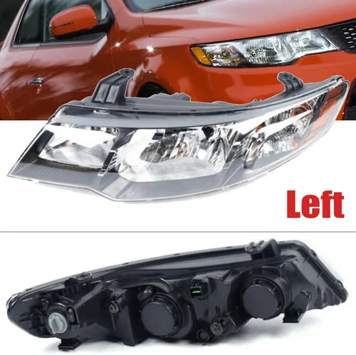 Miniatura 2 de Compatible con Kia Forte Koup 2010-2013 - Conjunto de repuesto de faros delanteros izquierdos, lámpara de repuesto de proyector halógeno, luz