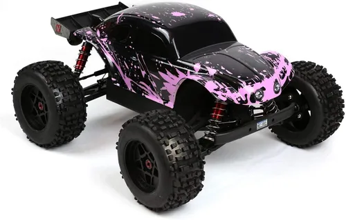 Miniatura 4 de SummitLink Cuerpo Personalizado Compatible para Coche o Camión RC de Escala 1/10 y 1/8 (Camión no Incluido) (Rosa Barrenario sobre Negro)