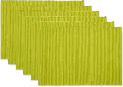 Miniatura 17 de DII - Juego de manteles individuales acanalados para uso diario 100% algodón, 13x19, gris, 6 piezas
