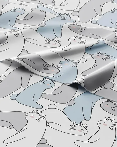 Miniatura 50 de CGK Linens Sábanas tamaño matrimonial, juego de 4 piezas, de zorro, flores, corazón, temática de animales, ultrasuave, transpirable, lavable a