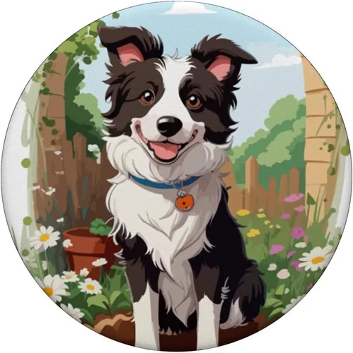 Miniatura 3 de Cute Border Collie Dog PopSockets Standard PopGrip
