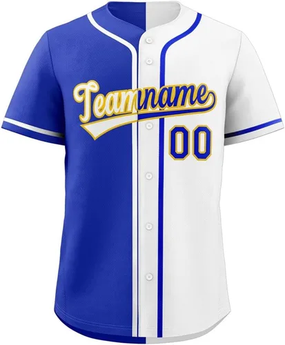 Miniatura 20 de Camiseta de béisbol dividida personalizada con botones y número de nombre cosido personalizado para hombres/mujeres/niños