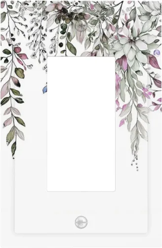 Miniatura 15 de Cubierta decorativa para interruptor de luz, diseño de pájaros y flores florales en blanco y negro, 2 bandas, cubierta decorativa para pared, placa