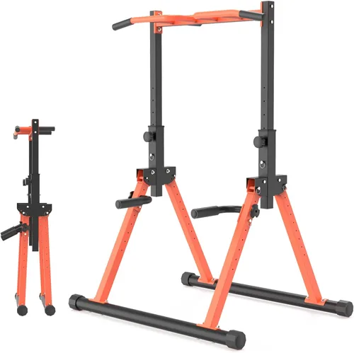 Miniatura 8 de Z ZHICHI Pull Up Dip Station For Home Gym Strength Training Fitness Workout Station Chin-Ups Push-Ups Pull-Ups Dip-Ups 330LBS T055CDC Naranja
