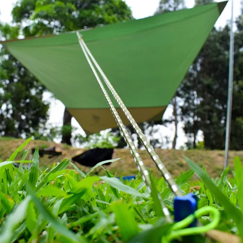 Miniatura 7 de GEERTOP Paquete de 6 cables de 0.197 in de Guy Lines ultraligeros con tensor de ajuste de aluminio, cuerdas para acampar al aire libre, lona de Verde
