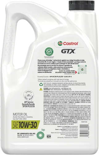 Miniatura 3 de Castrol Aceite de motor convencional GTX 10W-30, 5 cuartos de galón