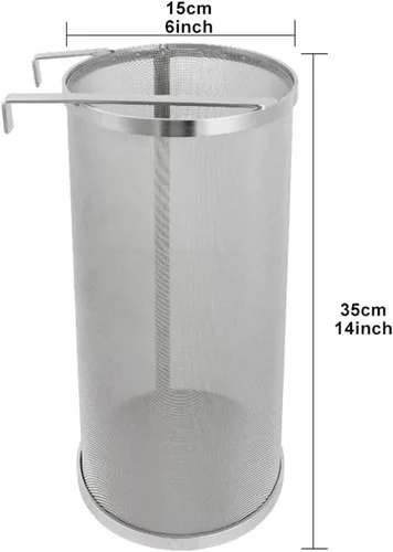 Miniatura 2 de Colador de araña de 300 micrones de 6 x 14 pulgadas para hervidor de filtro de cerveza casera