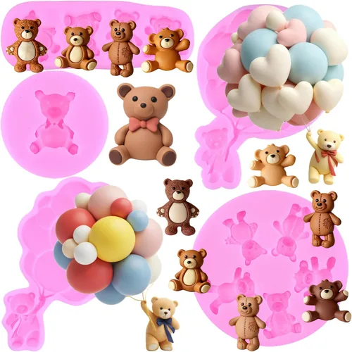 Miniatura 9 de Mujiang Moldes de silicona para fondant de chocolate, pasta de chicle de caramelo, manualidades, arcilla polimérica, decoración de pasteles, juego