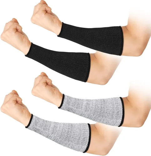 2 pares de mangas resistentes a los cortes, protección de brazo de nivel 5, fundas protectoras de seguridad, protectores de brazos para hombres y