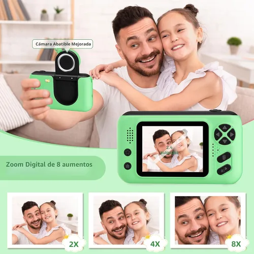 Miniatura 3 de Makolle Cámara para niños, regalos de cumpleaños para niños y niñas de 3 a 8 años, grabadora de video para niños de 8 a 12 años, videocámara digital