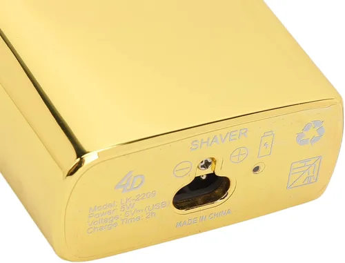 Miniatura 9 de RTLR Afeitadora multifuncional, potente afeitadora eléctrica portátil con bajo ruido, carga USB, oro