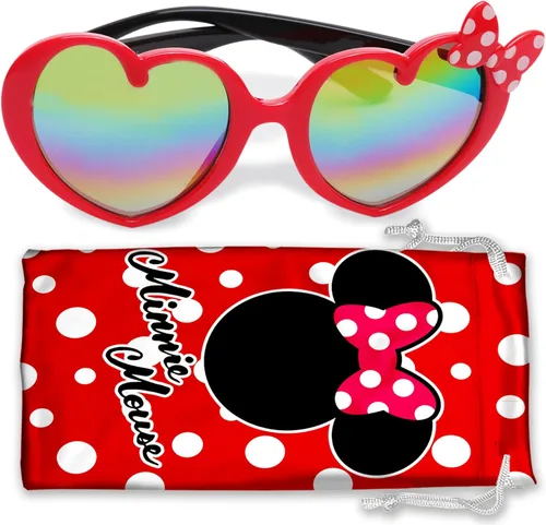 Minnie Mouse Sunglasses for Toddler Girls wt Soft Case - Disney World Accessories for Trip - Disney Gifts for Kids
