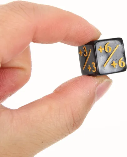 Miniatura 8 de 48 piezas de contador de dados de fichas 1/+1, juego de dados D6 Plus y Menos de 0.63 pulgadas, accesorio de juego de mesa acrílico, compatible