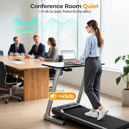 Miniatura 11 de Hifast Walking Pad Treadmill with Incline,Under Desk Treadmills for Home Office,300lbs Capacity Portable Small Walking Pad,2.5HP Quiet Running Pad