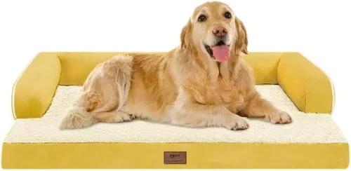 Miniatura 70 de Cama ortopédica impermeable para perros pequeños, cama para perros de tamaño mediano, cómoda cama para mascotas y gatos con lados, funda extraíble