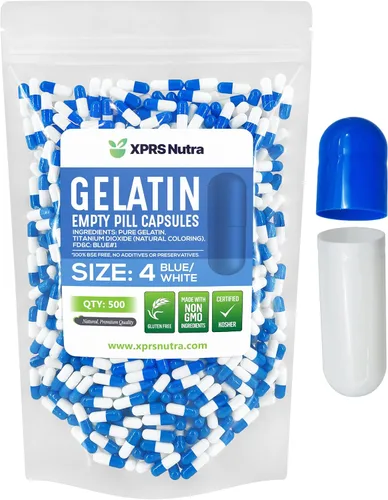 Miniatura 22 de XPRS Nutra Cápsulas vacías tamaño 4 – 100 cápsulas pequeñas de gelatina vacías – Pastillas de relleno de cápsulas de bricolaje – Cápsulas de gel