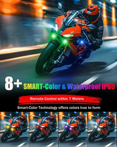 Miniatura 4 de Luces estroboscópicas LED inalámbricas con control remoto, luces de advertencia anticolisión recargables por USB, impermeables, luces LED