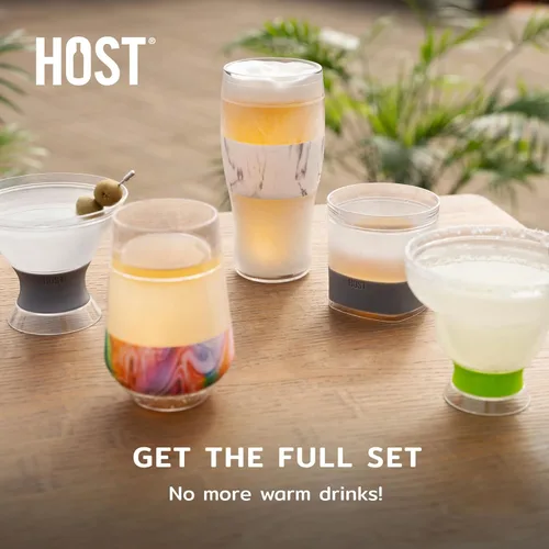 Miniatura 6 de HOST Copas de vino con enfriamiento de champán sin tallo, 9 oz, juego de 2, tazas de enfriamiento para el congelador, copas aisladas tipo flauta
