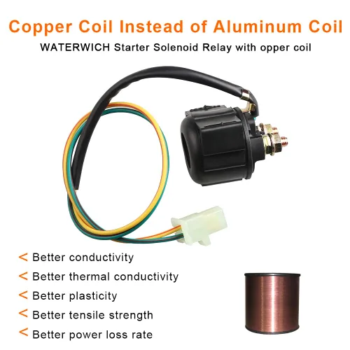 Miniatura 4 de WATERWICH Relé solenoide de arranque compatible con Honda 300 Fourtrax TRX300 TRX300FW 2X4 4x4 1988 1989 1990 1991 1992 1993 1994 1995 1996 1997