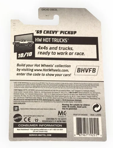 Miniatura 2 de Hot Wheels Chevy Pickup '69 - verde - 202/250 Hot Trucks 10/10