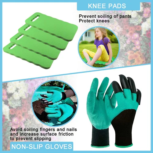 Miniatura 8 de Juego de herramientas de jardín de 9 piezas de aleación de aluminio, kit de herramientas de mano de jardinería para mujeres y padres, suministros
