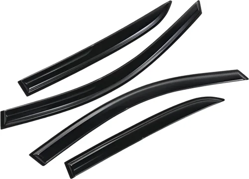 Miniatura 11 de Viseras para ventanas para Mazda 3 Sedán 4 puertas 2004 2005 2006 2007 2008 2009 estilo JDM Mugen, deflector de viento, protector solar y de lluvia