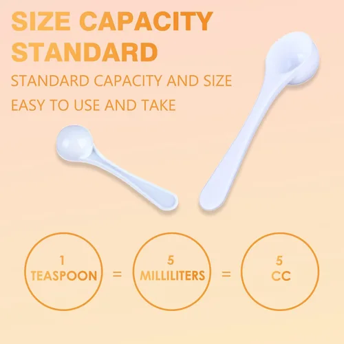 Miniatura 5 de Paquete de 10 cucharaditas medidoras, cucharas de plástico a granel para café, tarros de especias, medida precisa para cocinar y hornear, capacidad