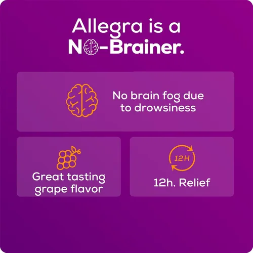Miniatura 5 de Allegra Líquido para aliviar la alergia de 12 horas para niños, sin somnolencia, medicamento antialérgico para interiores y exteriores, 30 mg